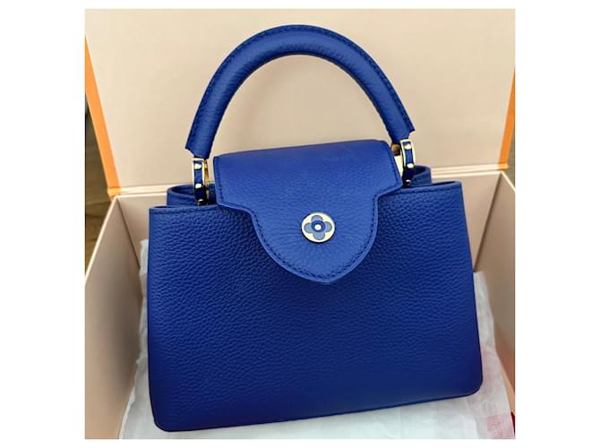 Borsa Capucines BB Louis Vuitton Blu - vista 4