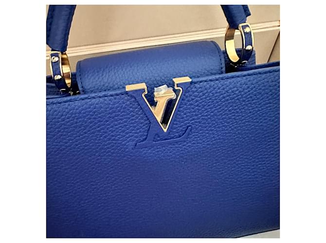 Borsa Capucines BB Louis Vuitton Blu - vista 5