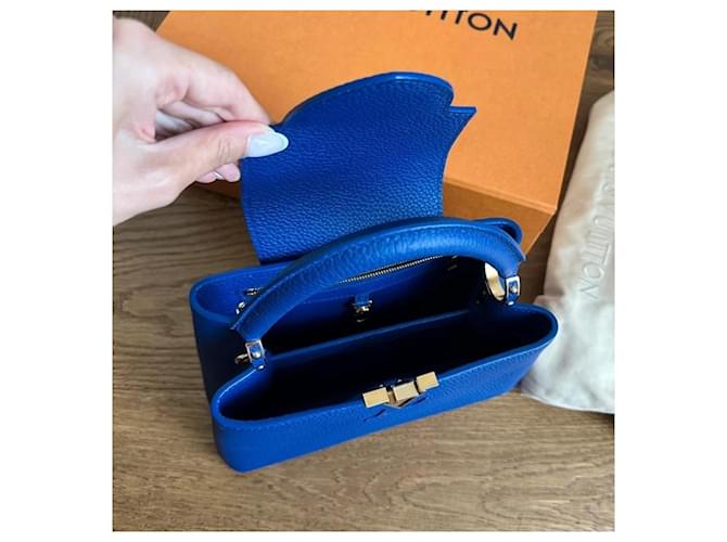 Borsa Capucines BB Louis Vuitton Blu - vista 7