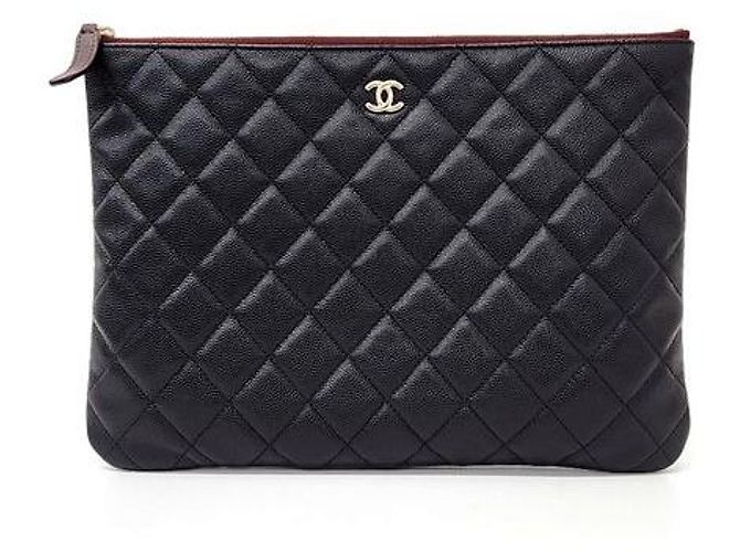 Timeless Chanel Caviar Clutch Nuova Media (6332720) Nero - vista 2