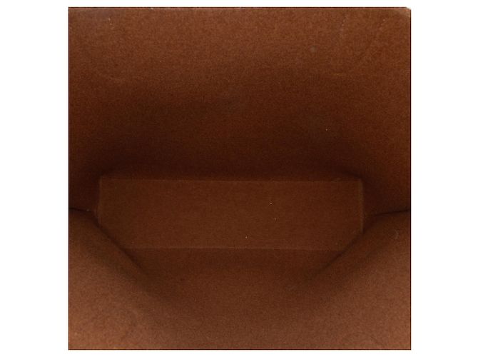 Borsa Carrimi MM in feltro stampato marrone di Hermès - vista 4