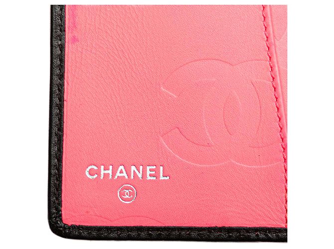 Capa de caderno acolchoada em pele de cordeiro preta Cambon da Chanel Preto - vista 7