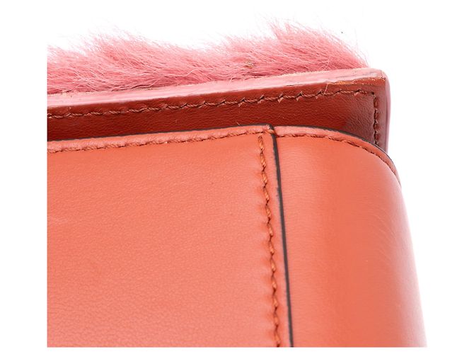 Marni Borsa a tracolla in shearling rosa con catena - vista 10