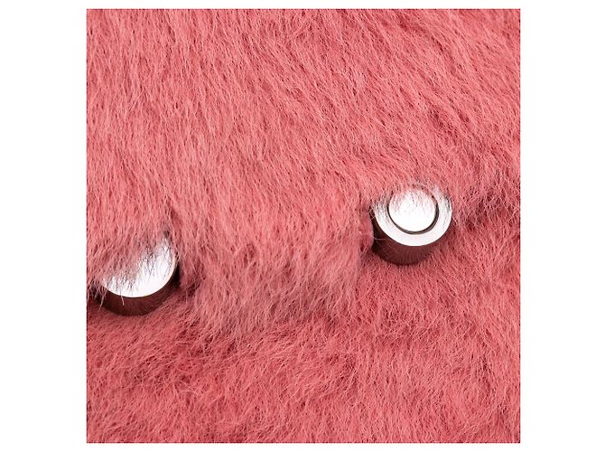 Marni Borsa a tracolla in shearling rosa con catena - vista 7
