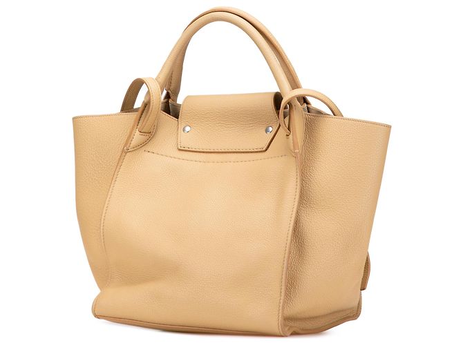 Big Bag Céline Celine Pequena Bolsa de Couro Marrom Caramelo - vista 2
