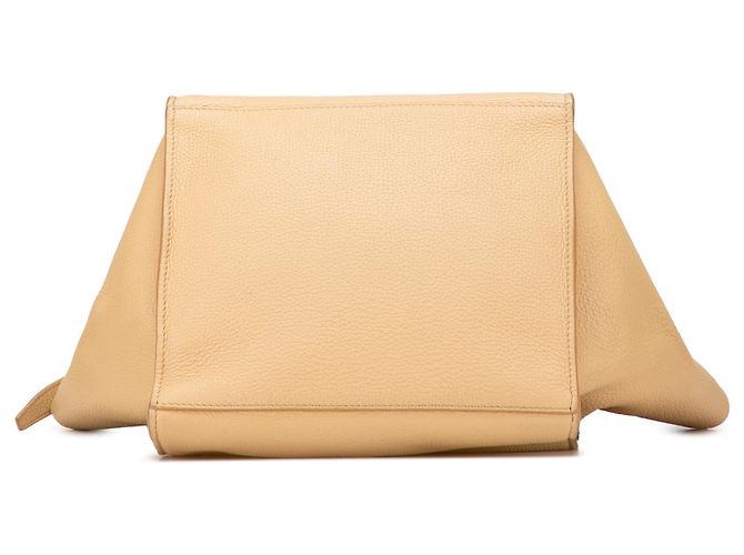 Big Bag Céline Celine Pequena Bolsa de Couro Marrom Caramelo - vista 3