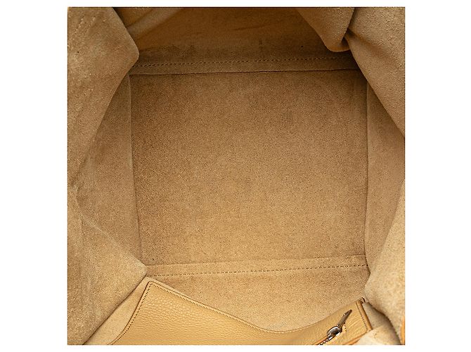 Big Bag Céline Celine Pequena Bolsa de Couro Marrom Caramelo - vista 4