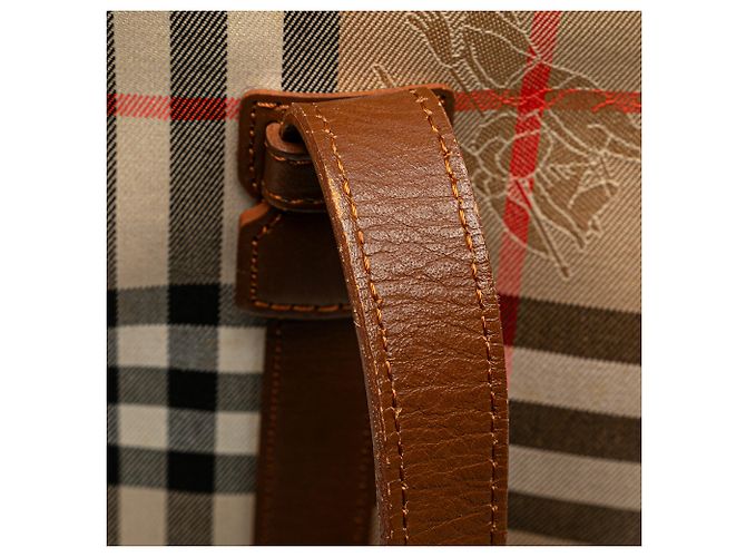 Burberry Beige Haymarket Check Canvas Tote - Ansicht 10
