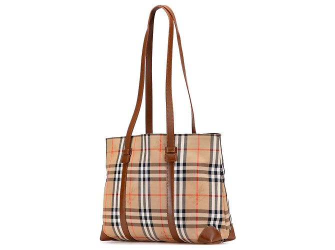 Burberry Beige Haymarket Check Canvas Tote - Ansicht 2