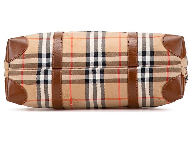 Burberry Beige Haymarket Check Canvas Tote - Ansicht 3