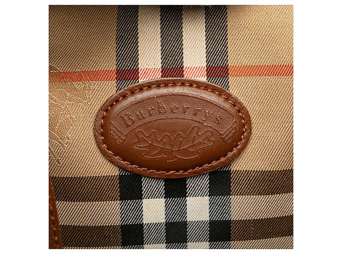 Burberry Beige Haymarket Check Canvas Tote - Ansicht 5