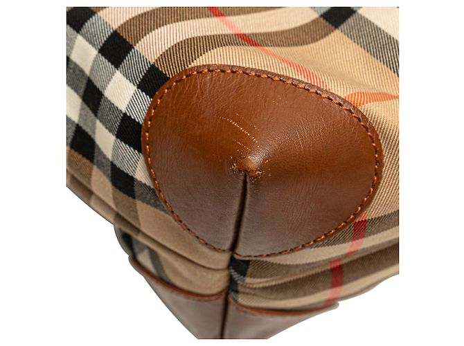 Burberry Beige Haymarket Check Canvas Tote - Ansicht 6