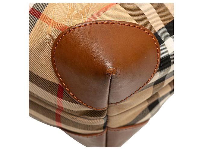 Burberry Beige Haymarket Check Canvas Tote - Ansicht 7