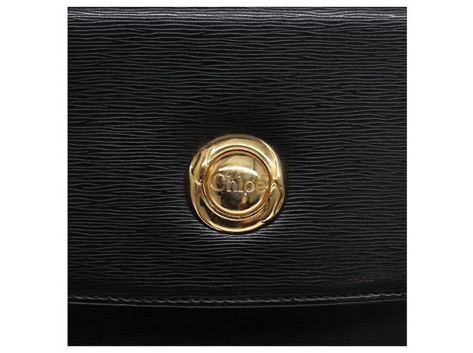 Chloé Borsa a Mano Chloe in Pelle Nera e Oro Auth BA4194 Nero D'oro - vista 14