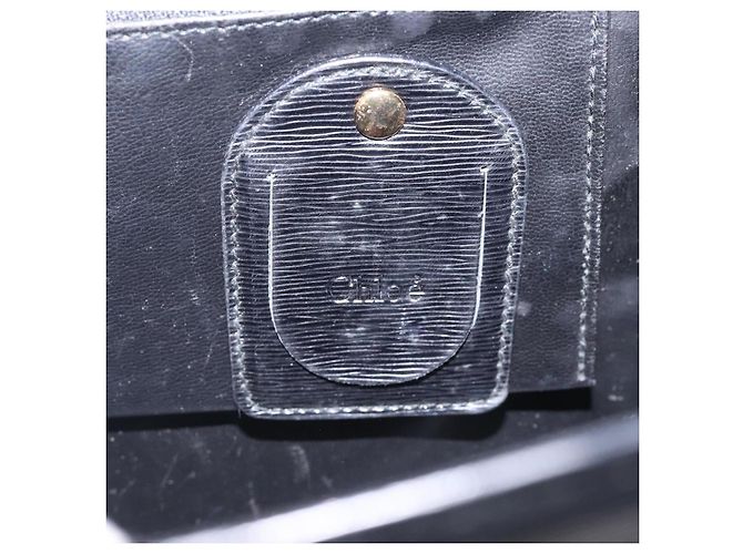 Chloé Borsa a Mano Chloe in Pelle Nera e Oro Auth BA4194 Nero D'oro - vista 20