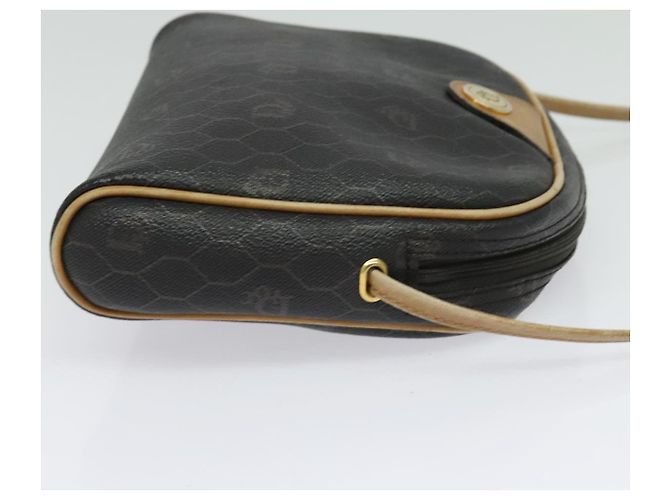Borsa a spalla in tela a nido d'ape PVC nera e oro Christian Dior Auth sw1341 Nero D'oro - vista 15