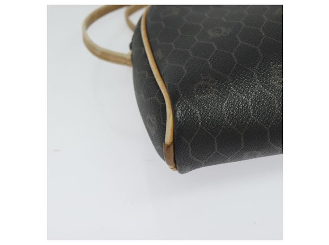 Borsa a spalla in tela a nido d'ape PVC nera e oro Christian Dior Auth sw1341 Nero D'oro - vista 2