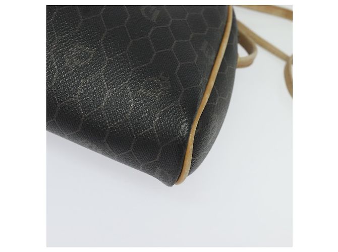 Borsa a spalla in tela a nido d'ape PVC nera e oro Christian Dior Auth sw1341 Nero D'oro - vista 3