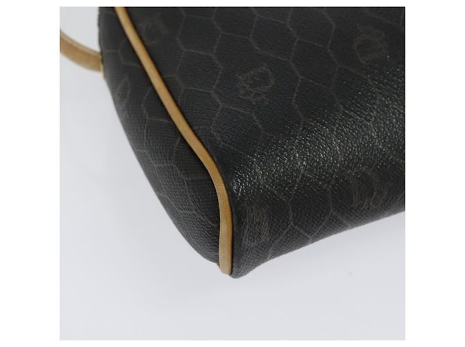 Borsa a spalla in tela a nido d'ape PVC nera e oro Christian Dior Auth sw1341 Nero D'oro - vista 4