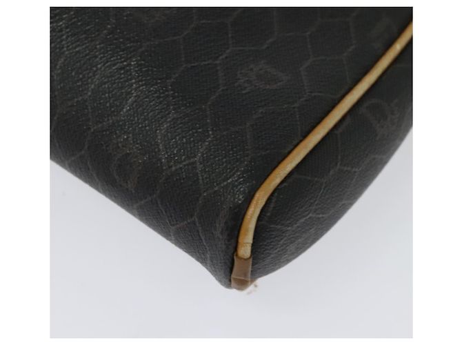 Borsa a spalla in tela a nido d'ape PVC nera e oro Christian Dior Auth sw1341 Nero D'oro - vista 5