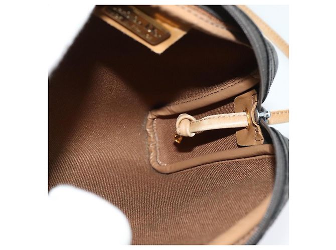 Borsa a spalla in tela a nido d'ape PVC nera e oro Christian Dior Auth sw1341 Nero D'oro - vista 9