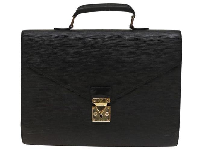 LOUIS VUITTON Epi Serviette Conseiller Borsa Business Nera M54422 LV Auth bs27487 Nero - vista 2