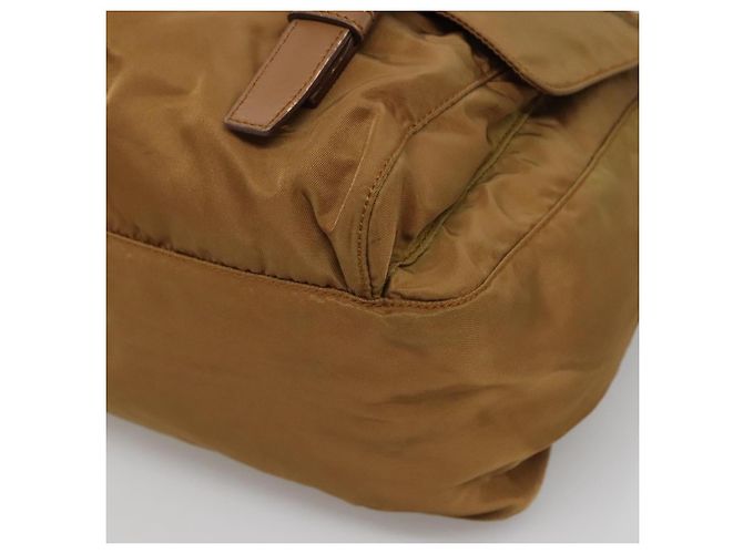 Borsa a Spalla PRADA in Nylon Marrone Argento Autentica 134382 - vista 10