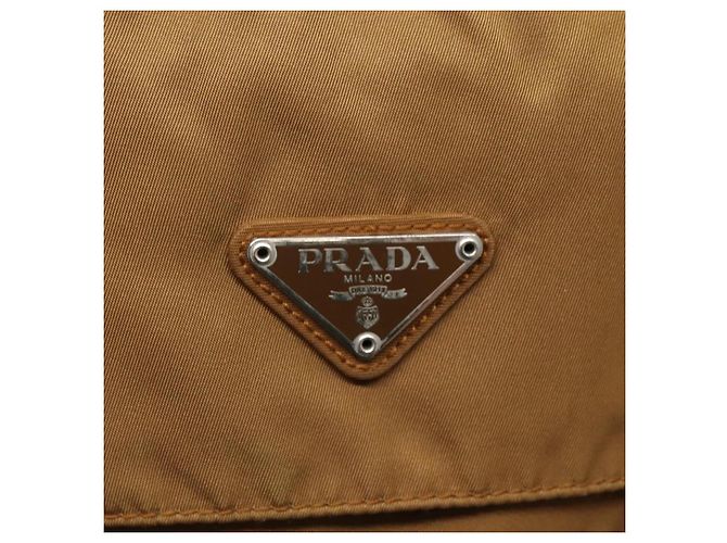 Borsa a Spalla PRADA in Nylon Marrone Argento Autentica 134382 - vista 14