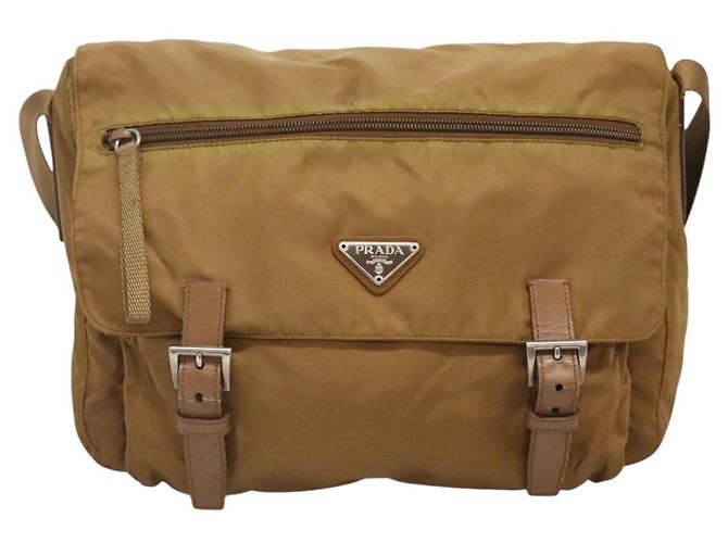 Borsa a Spalla PRADA in Nylon Marrone Argento Autentica 134382 - vista 2