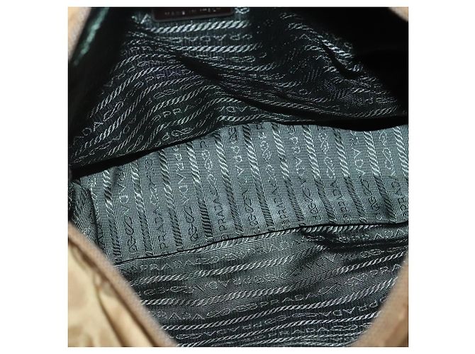 Borsa a Spalla PRADA in Nylon Marrone Argento Autentica 134382 - vista 20