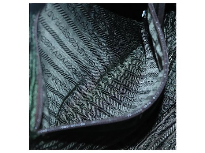 Borsa a Spalla PRADA in Nylon Marrone Argento Autentica 134382 - vista 23