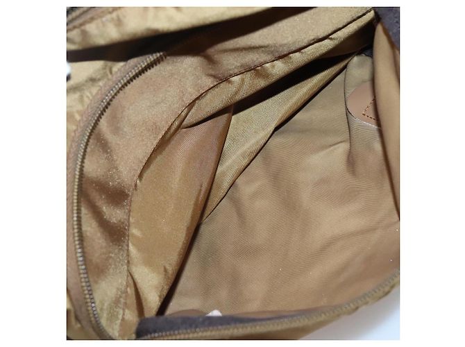 Borsa a Spalla PRADA in Nylon Marrone Argento Autentica 134382 - vista 24