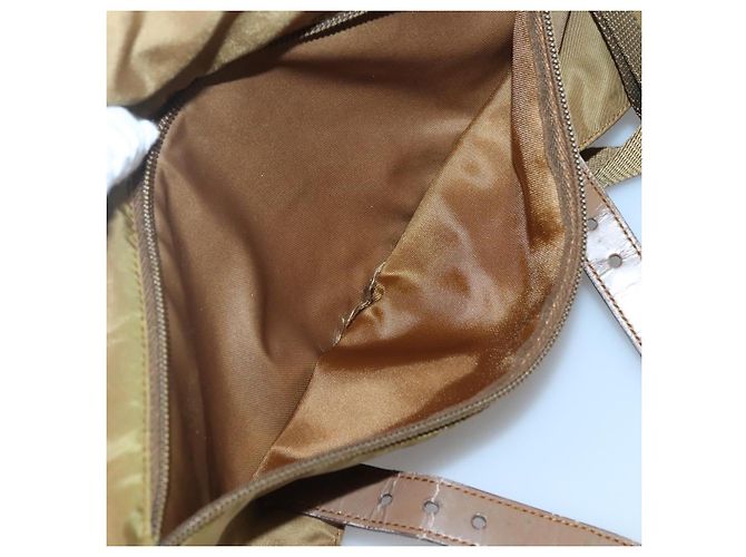 Borsa a Spalla PRADA in Nylon Marrone Argento Autentica 134382 - vista 25