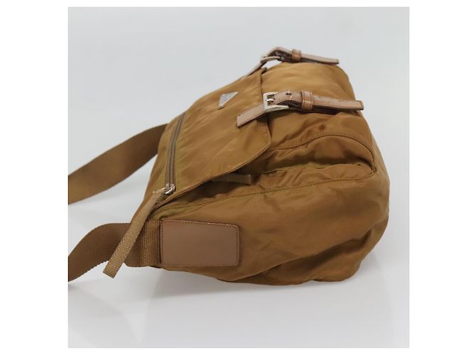 Borsa a Spalla PRADA in Nylon Marrone Argento Autentica 134382 - vista 4