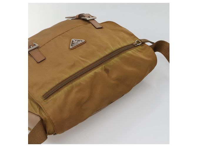 Borsa a Spalla PRADA in Nylon Marrone Argento Autentica 134382 - vista 6
