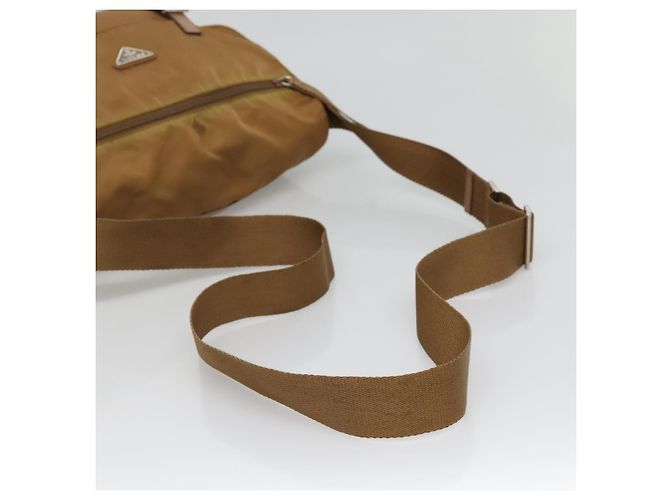 Borsa a Spalla PRADA in Nylon Marrone Argento Autentica 134382 - vista 7