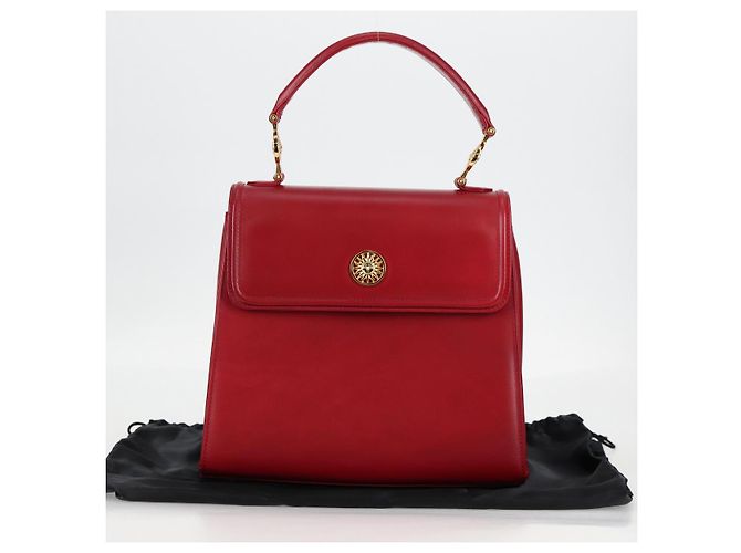 Borsa a mano VERSACE in pelle rossa e oro Auth ac3851V Rosso D'oro - vista 12