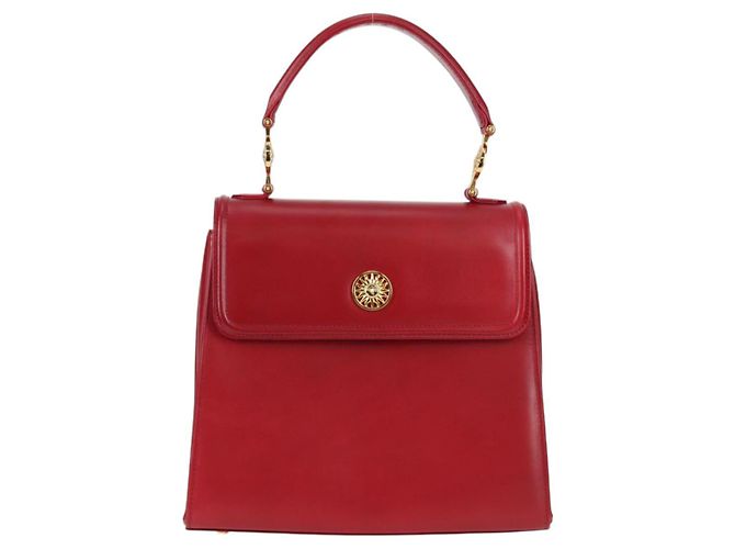 Borsa a mano VERSACE in pelle rossa e oro Auth ac3851V Rosso D'oro - vista 13