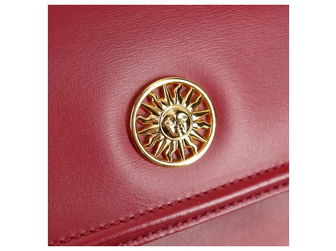 Borsa a mano VERSACE in pelle rossa e oro Auth ac3851V Rosso D'oro - vista 17