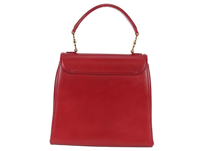 Borsa a mano VERSACE in pelle rossa e oro Auth ac3851V Rosso D'oro - vista 2