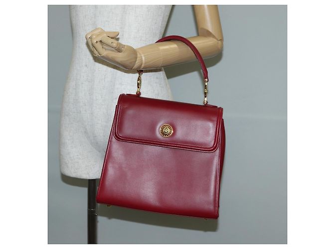 Borsa a mano VERSACE in pelle rossa e oro Auth ac3851V Rosso D'oro - vista 23