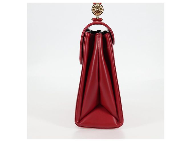 Borsa a mano VERSACE in pelle rossa e oro Auth ac3851V Rosso D'oro - vista 3