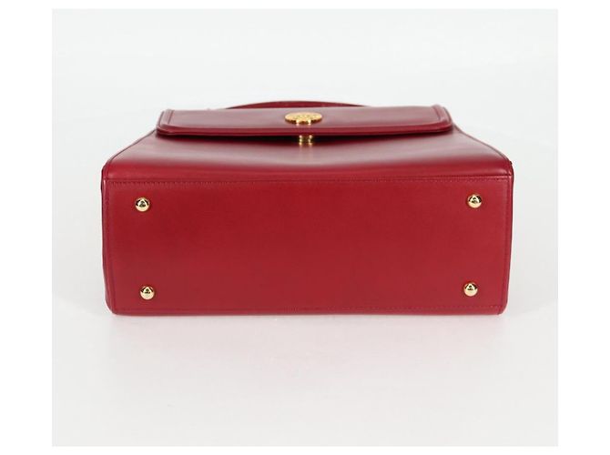 Borsa a mano VERSACE in pelle rossa e oro Auth ac3851V Rosso D'oro - vista 5