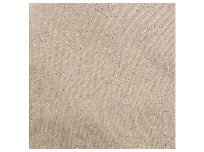 LOUIS VUITTON - Sciarpa Monogram Classic Louis Vuitton in seta e lana taupe Beige - vista 6