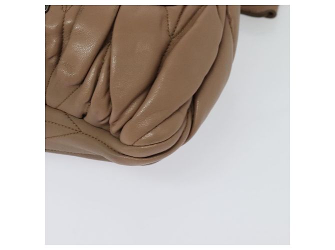Borsa a spalla in pelle matelassé Miu Miu rosa argento Auth bs27996 - vista 13