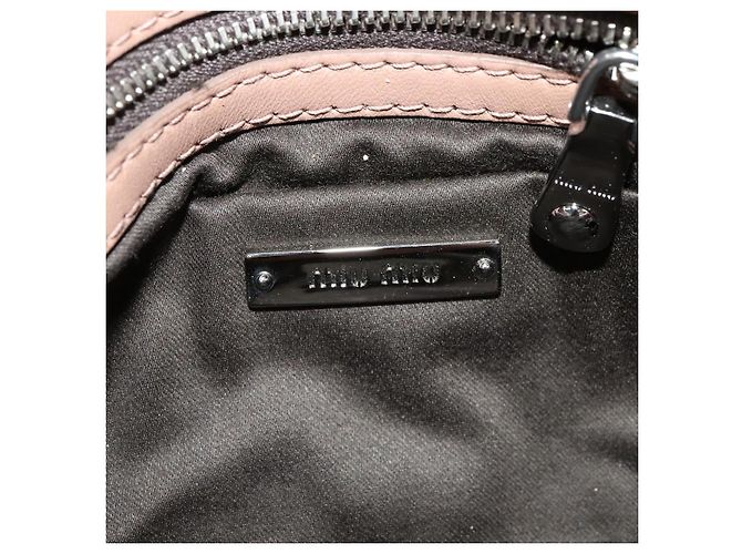Borsa a spalla in pelle matelassé Miu Miu rosa argento Auth bs27996 - vista 17