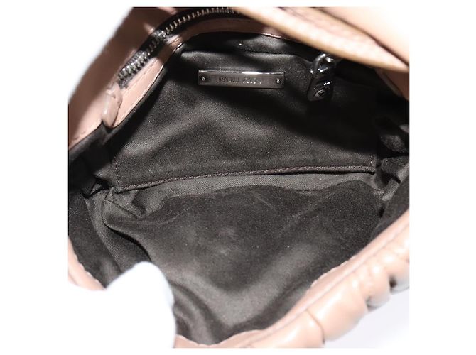 Borsa a spalla in pelle matelassé Miu Miu rosa argento Auth bs27996 - vista 18