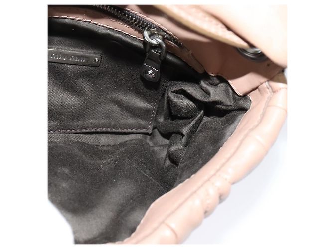 Borsa a spalla in pelle matelassé Miu Miu rosa argento Auth bs27996 - vista 19