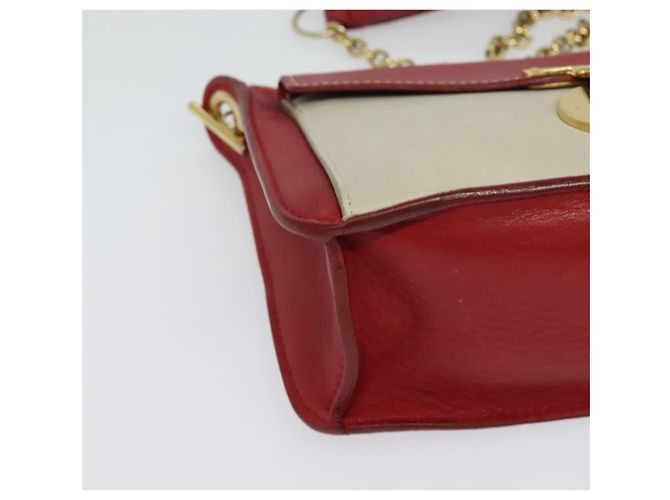 Céline Borsa a Spalla CELINE in Pelle Rossa e Oro Auth bs28138 Rosso D'oro - vista 11