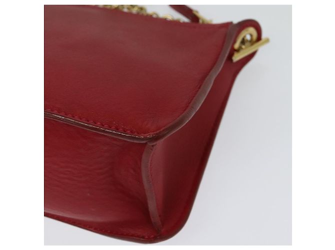 Céline Borsa a Spalla CELINE in Pelle Rossa e Oro Auth bs28138 Rosso D'oro - vista 14